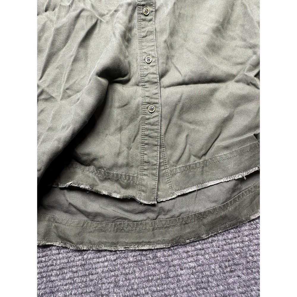 Westbound Shirt Womens Medium Olive Green Tencel Lyocell Button Front Tunic Top - Picture 11 of 13